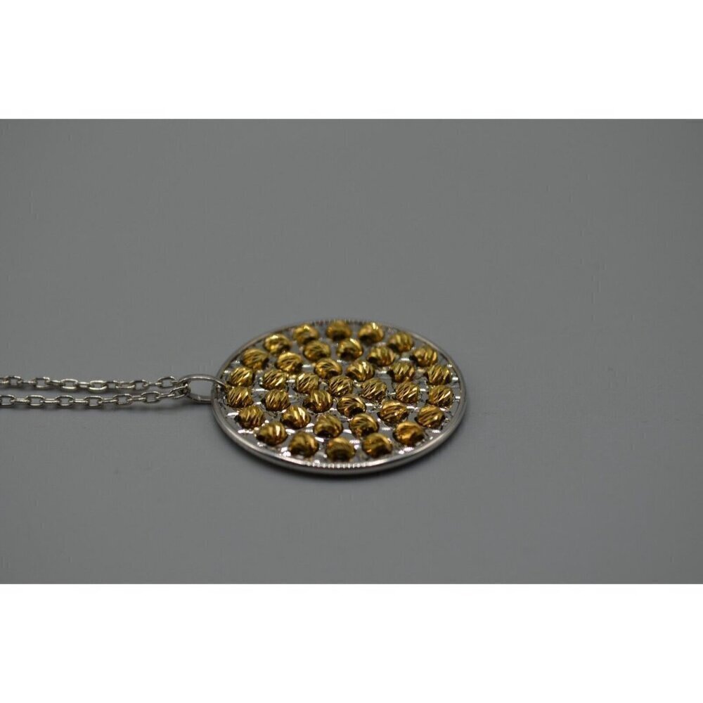 Athomie Gold Spinning Bead Pendant Sterling Silver 925 DB Italy 6.75g 20" Chain - Picture 4 of 10